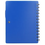 5" x 7" Recycled Dual Pocket Spiral Notebook w Pen 80