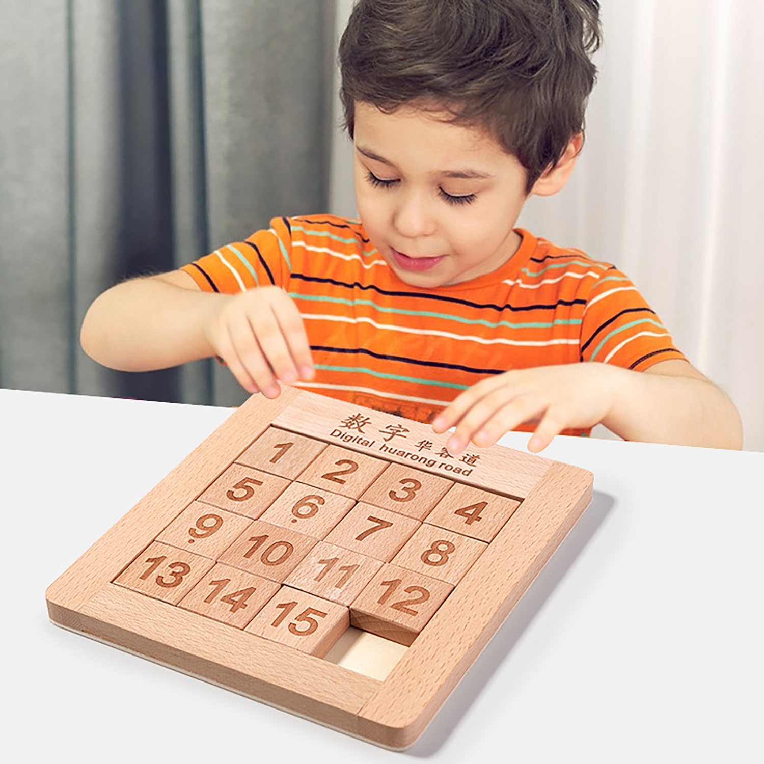 Wooden Jigsaw Puzzle Building Blocks Numbers Ages 3-6 9