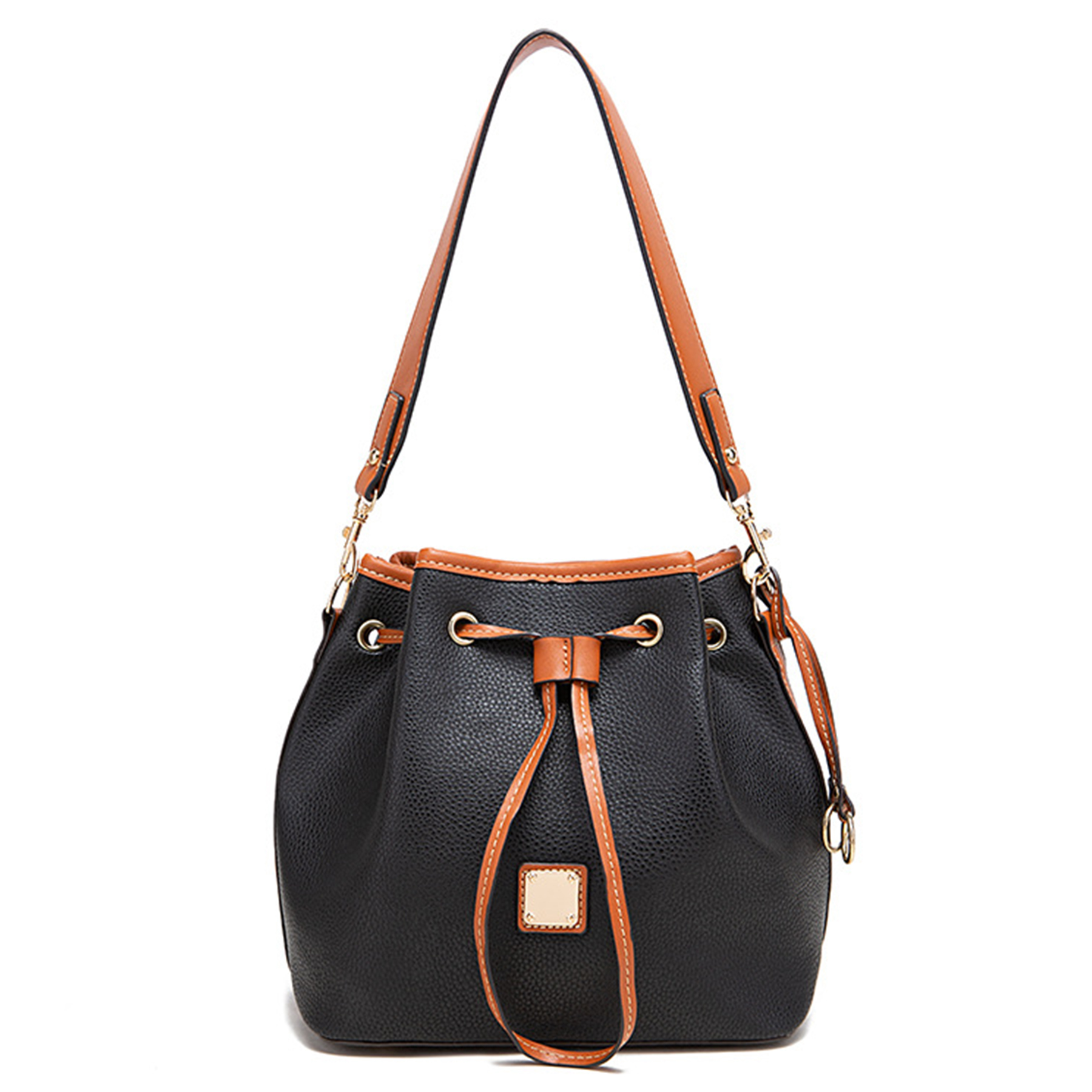 PU Large capacity cross-body bucket bag 6
