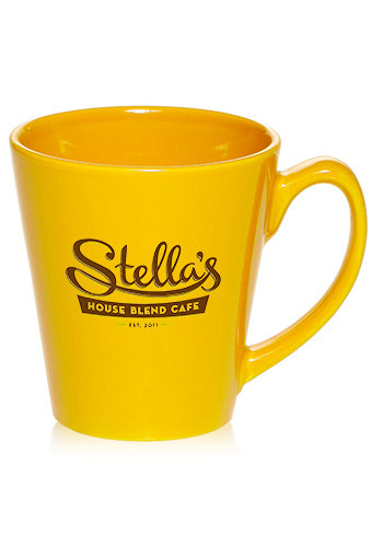 12 oz. Glossy Ceramic Latte Coffee Mugs 29