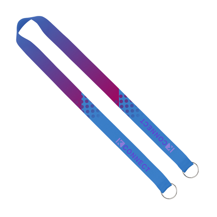 1" Sublimated Dual-Sided Lanyard with Double Clips 2