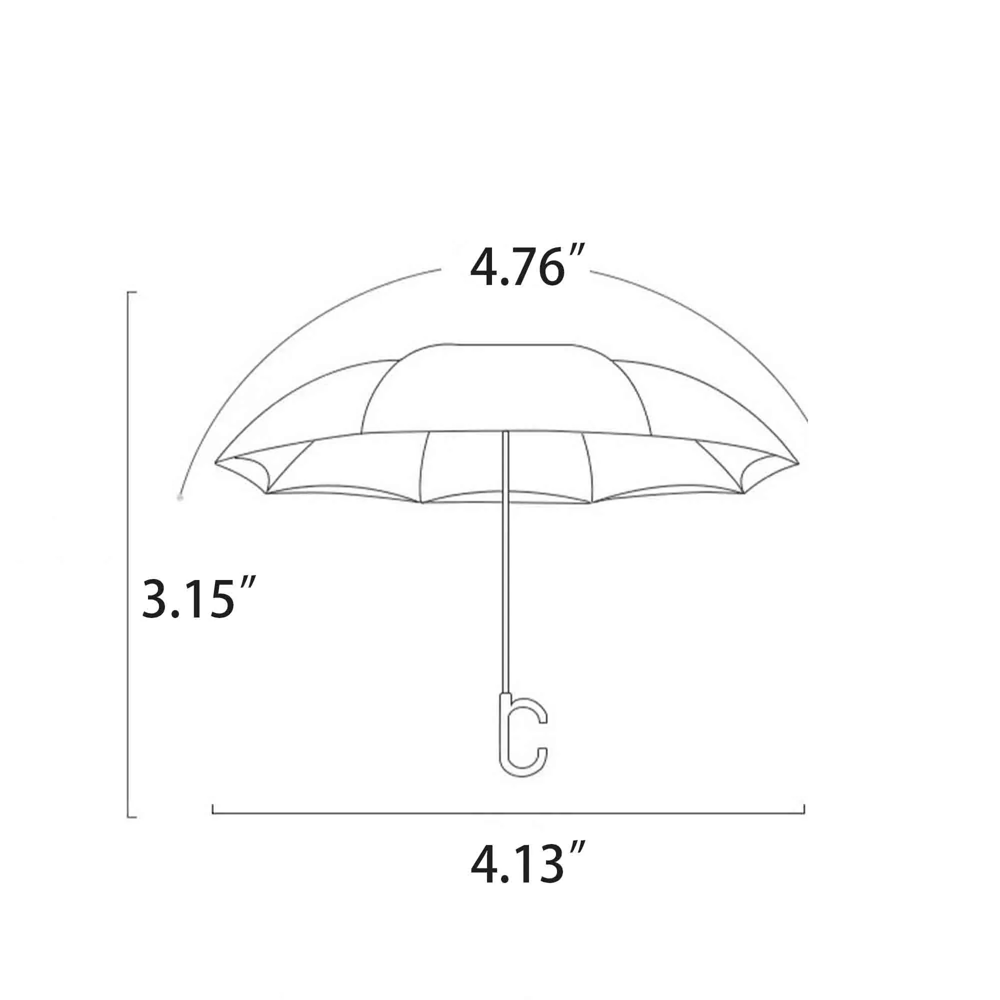 C-Shaped Handle Reverse Umbrella 3