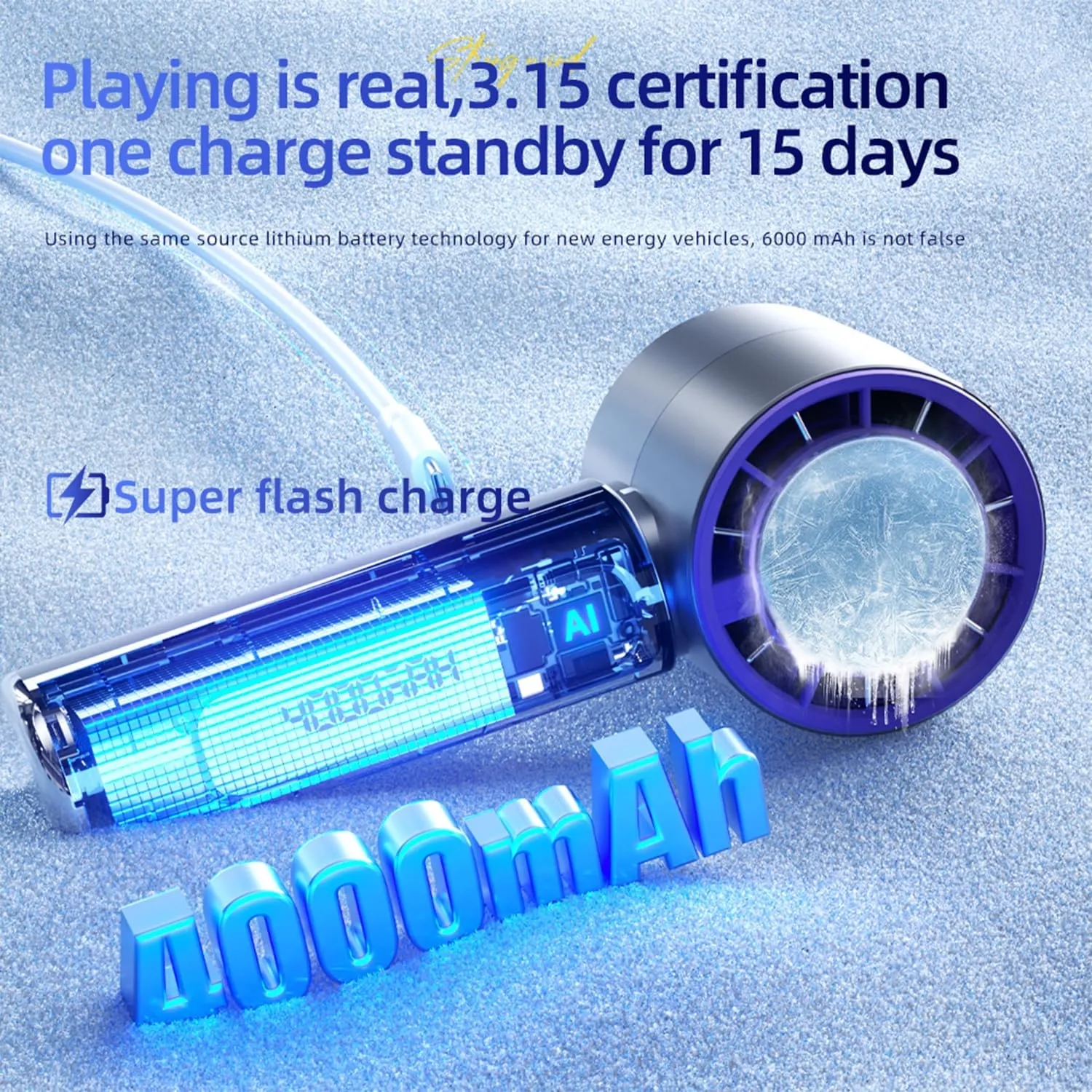 High-Speed Handheld USB Mini Turbine Electric Fan 5