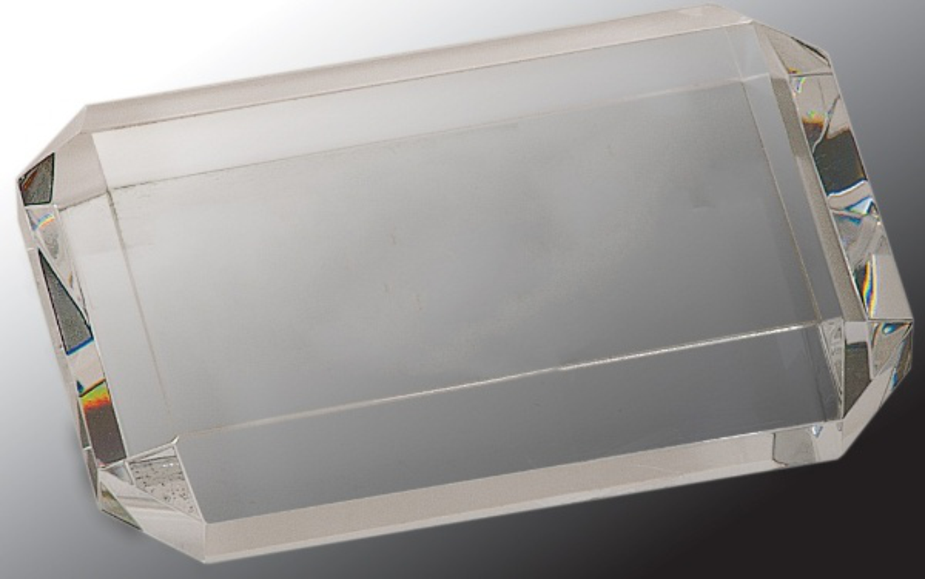 4" x 2 3/4" Crystal Rectangle Paperweight Award 3
