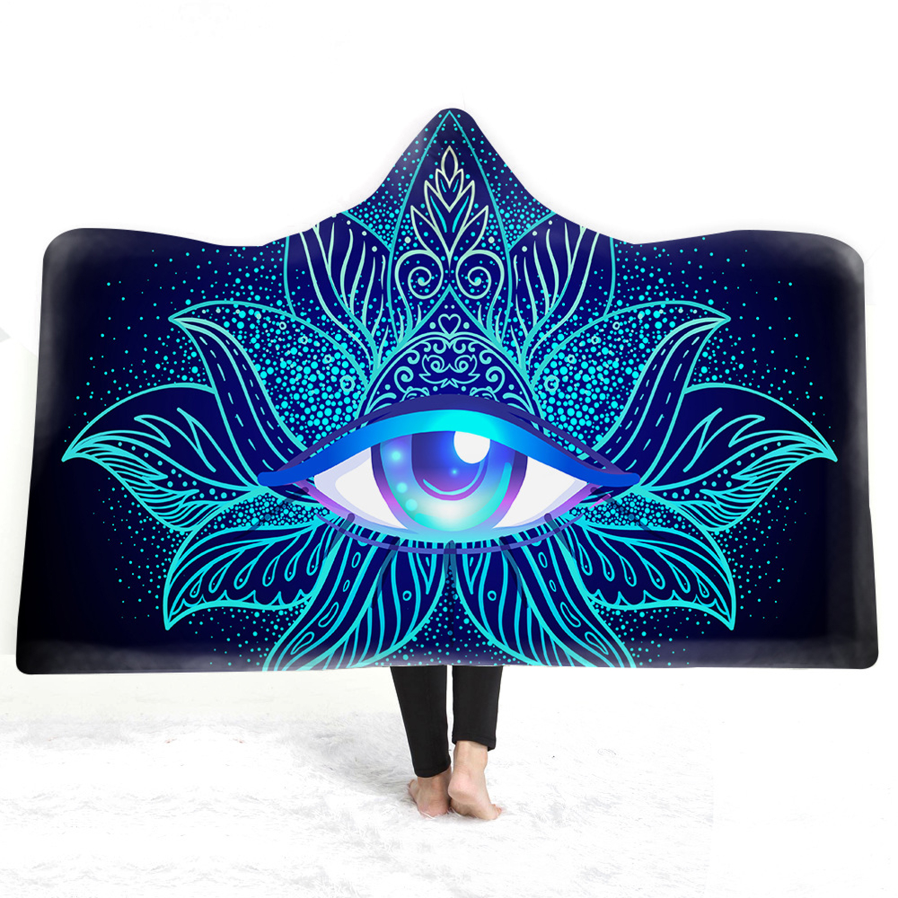 Wearable Hooded Blanket Cloak 3