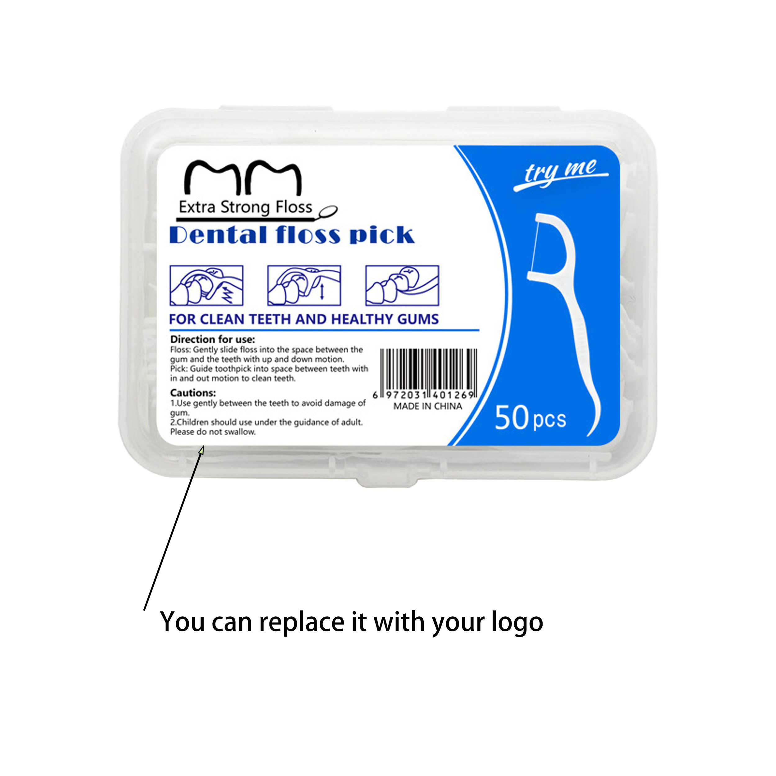 50 Pieces Of Plastic Floss 2