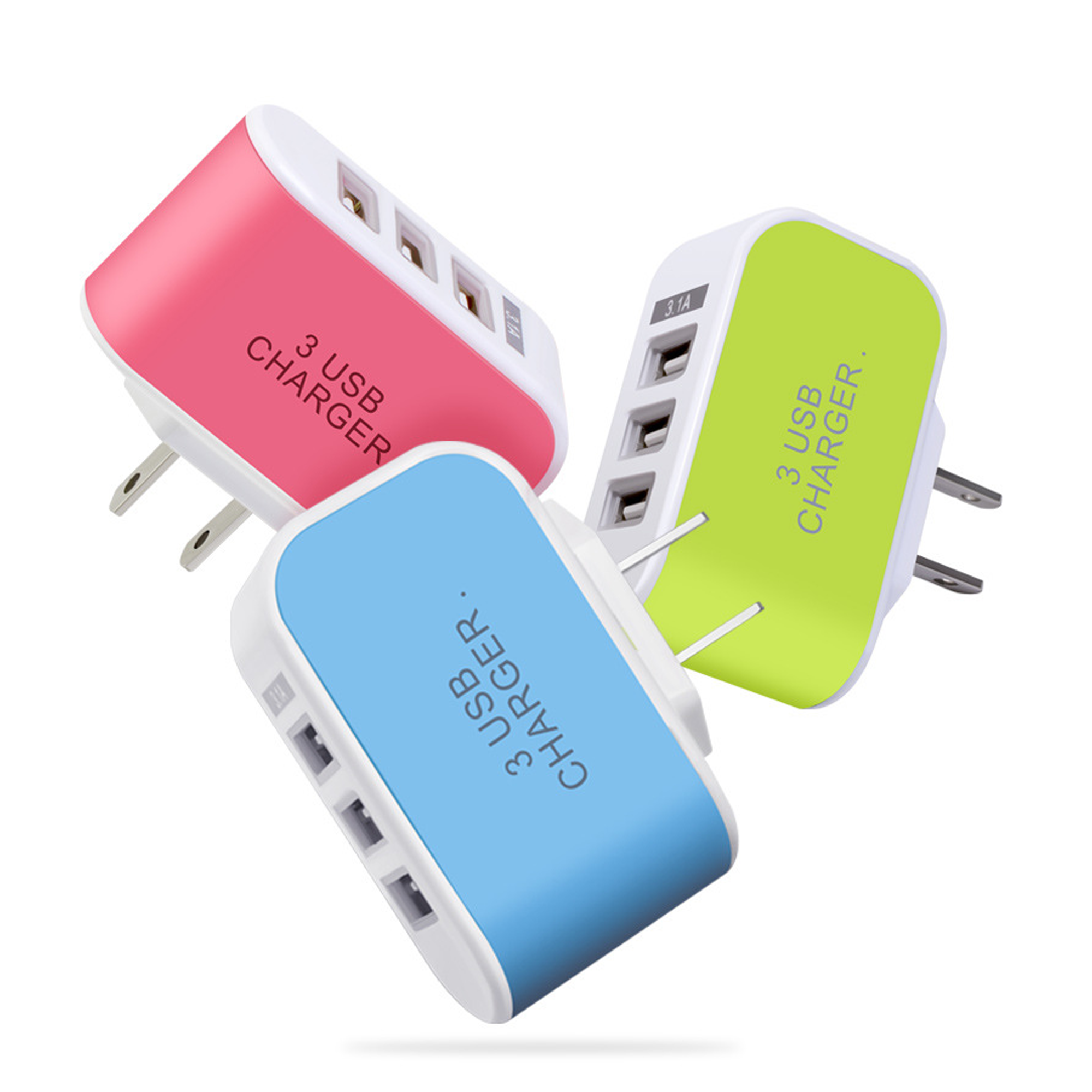 Portable Quick 3 Port USB Charger 2