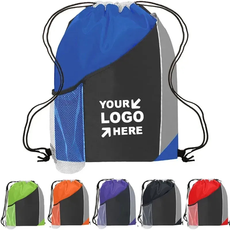 Tri-Color Drawstring Sports Backpack 2