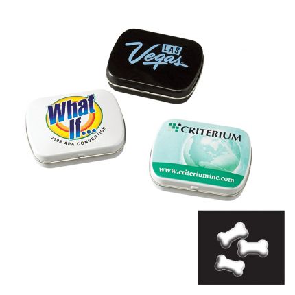 Domed Tin with Bone Shaped Mints 6