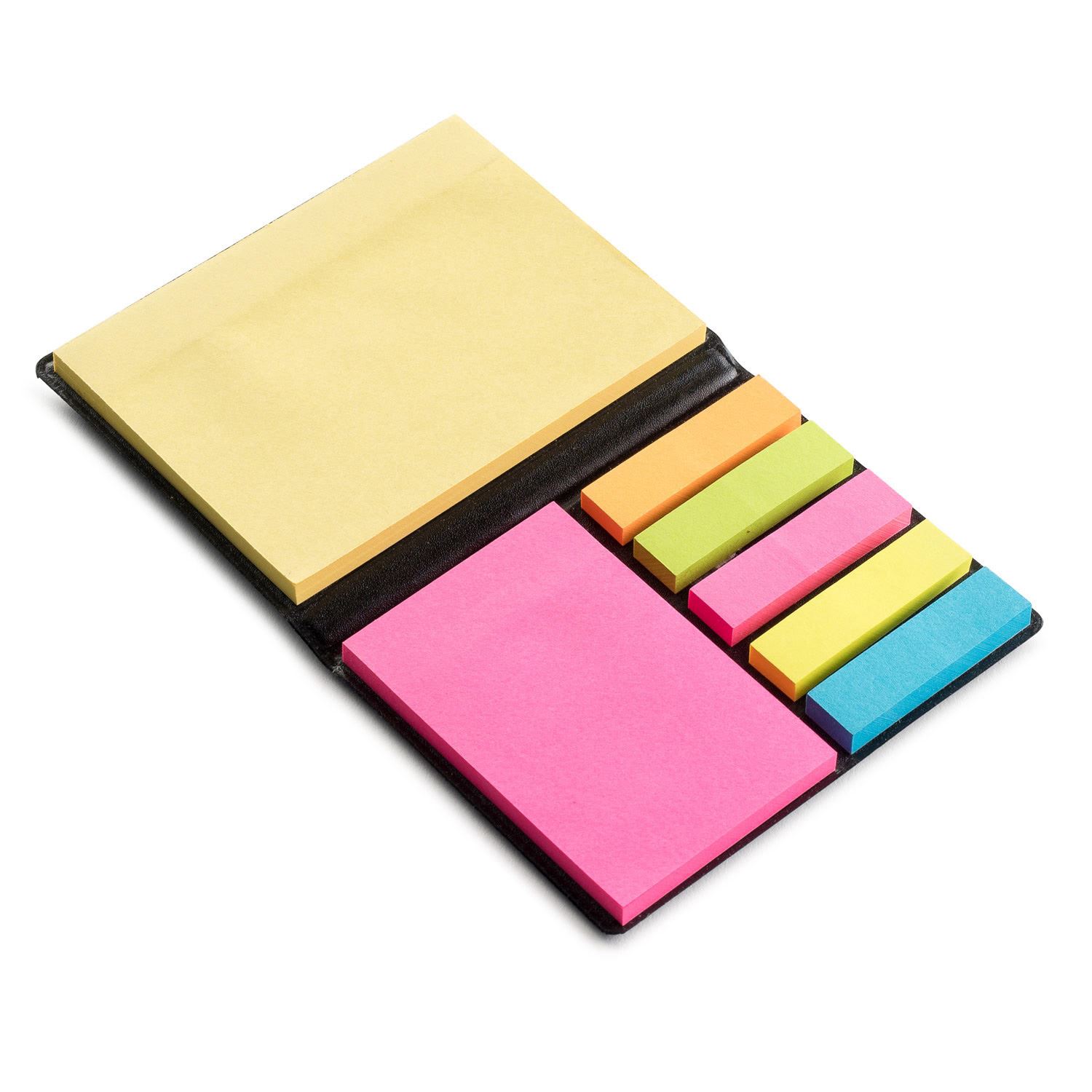 Black Leatherette PVC Memo/Sticky Gift Set 9