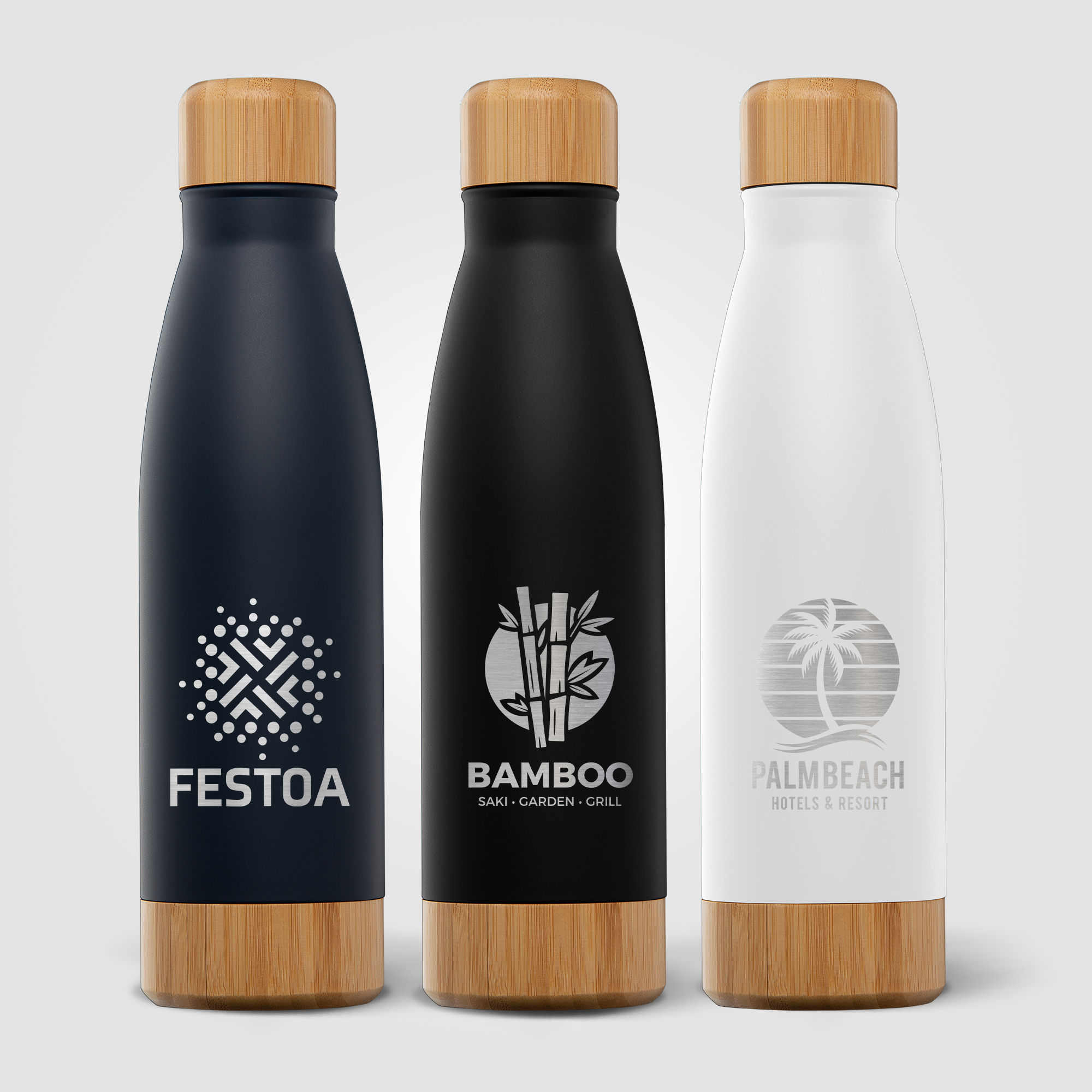Ibiza Bamboo - 21 oz. Double-Wall Stainless Bottle 7