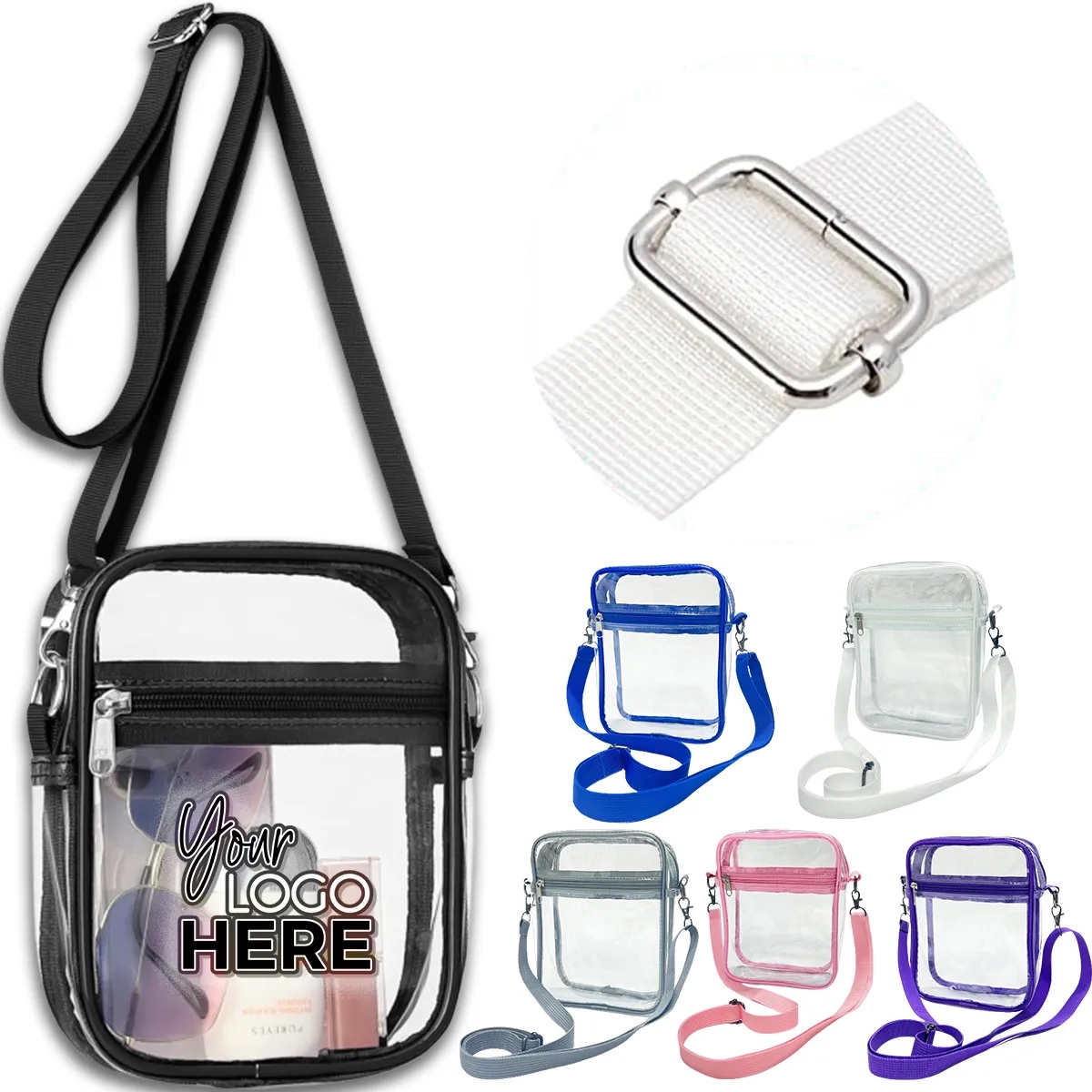 Transparent Waterproof Shoulder Crossbody Storage Coin Purse 4