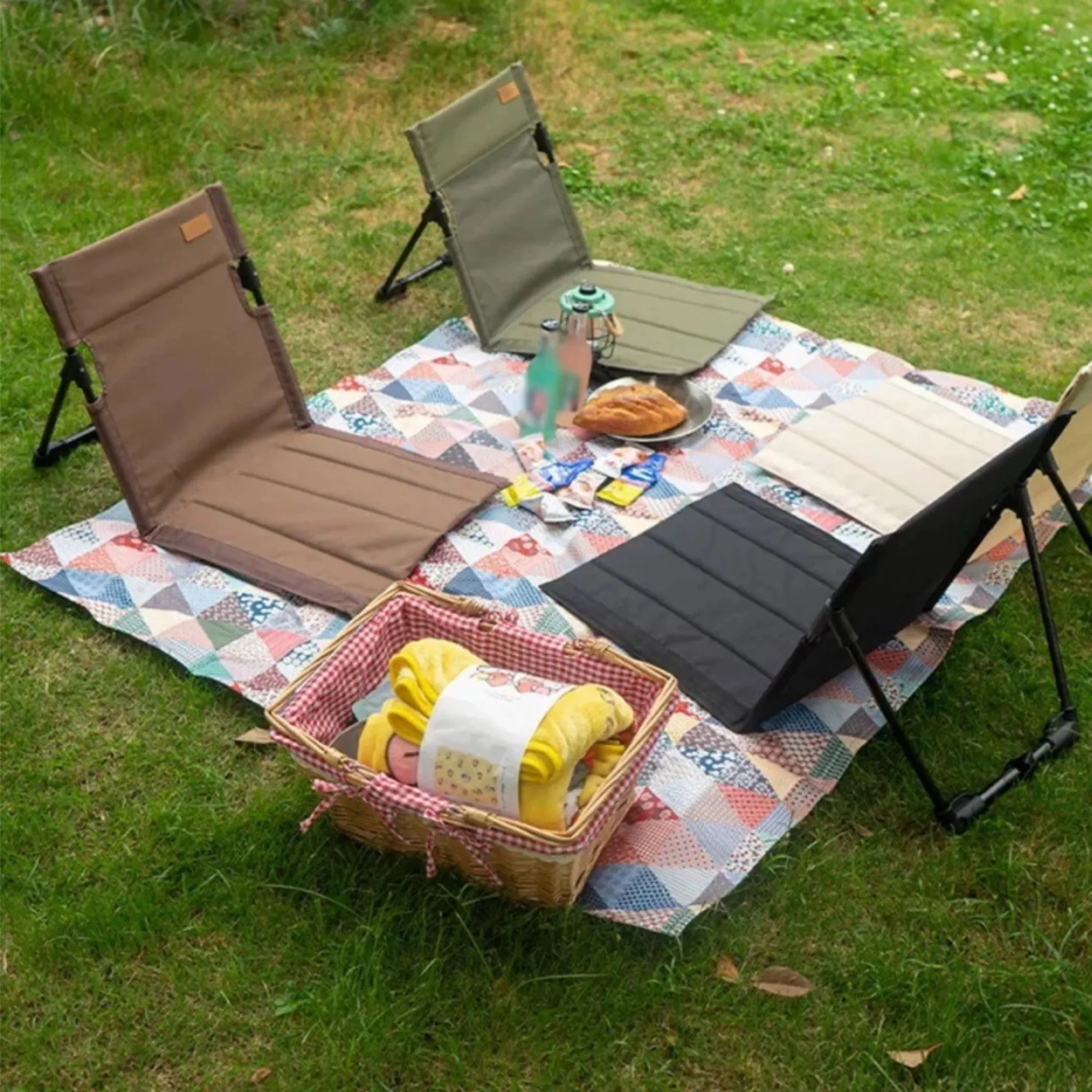 Outdoor Lawn Backrest Folding Beach Chair with Carry Bag 4