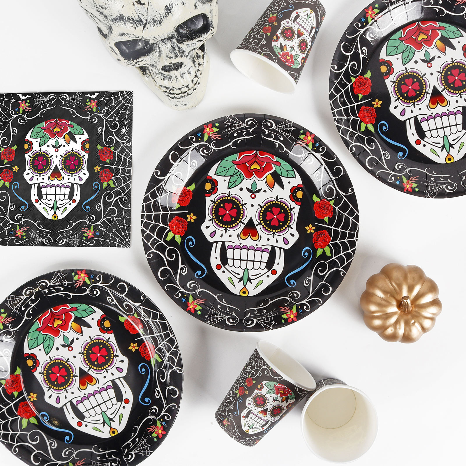 Halloween Party Table Decoration Disposable 9'' Paper Dinner Plates 2