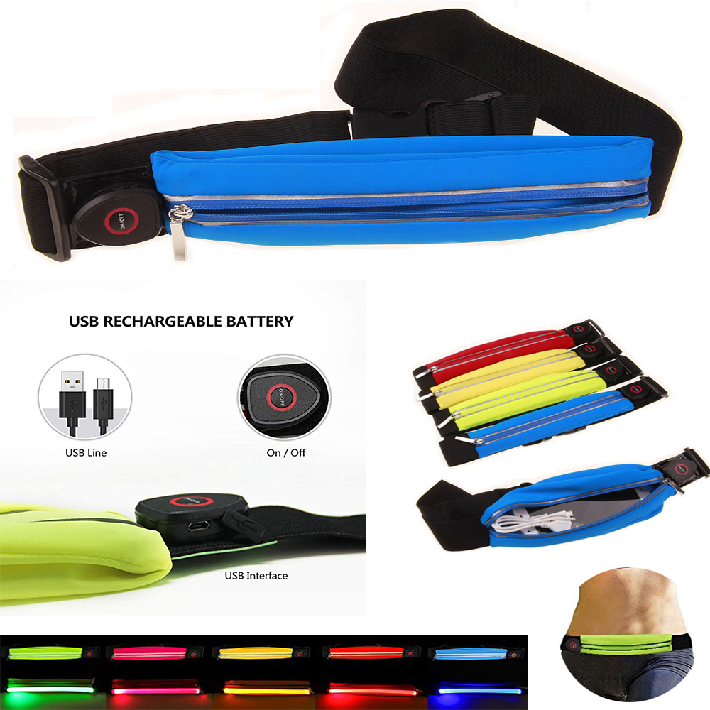 Slim LED Waist Bag USB Rechargeable 2