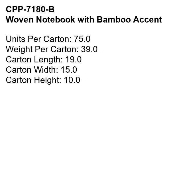 Woven Notebook with Bamboo Accent 3