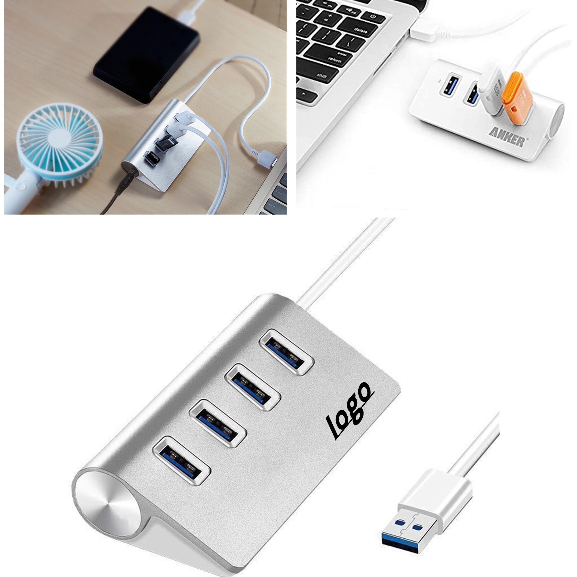 4-Port USB 3.0 Aluminum Data Hub 2
