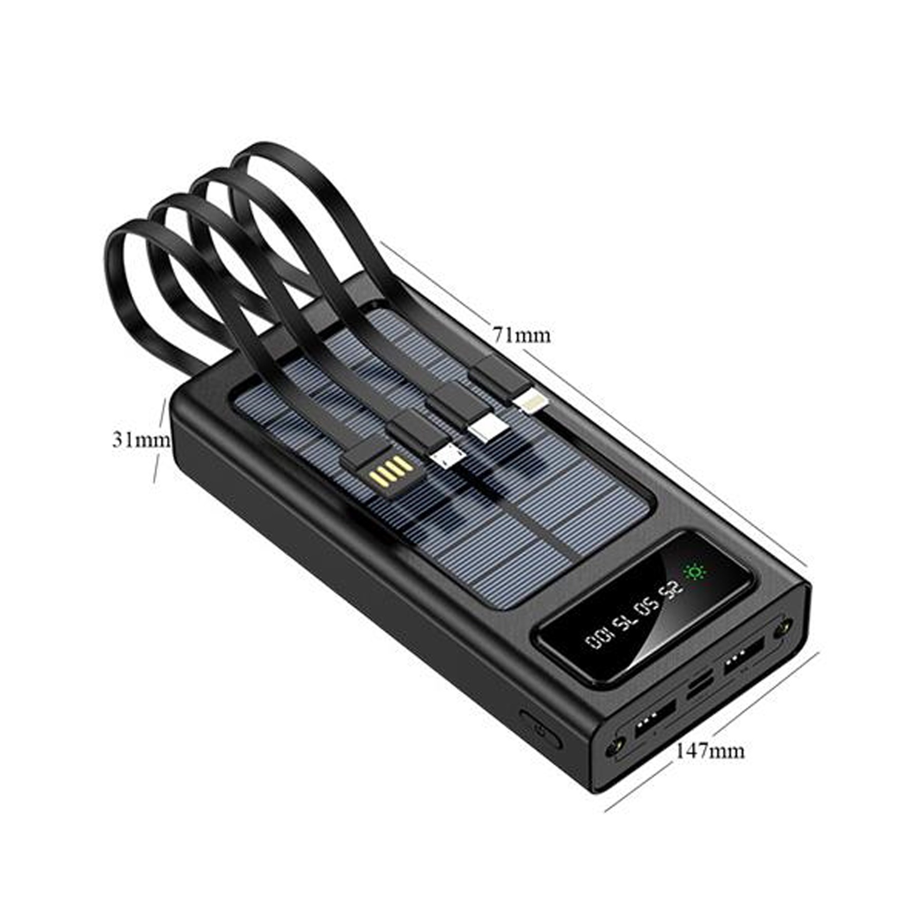 Solar Power Bank With Flashlight 2
