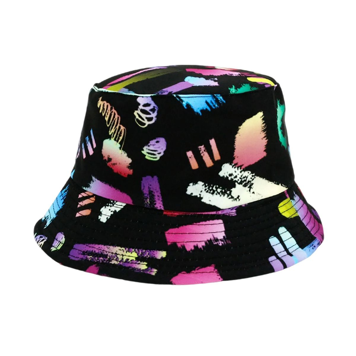 Plastic Tie Dye Hat with Foldable Double Sided Design 2