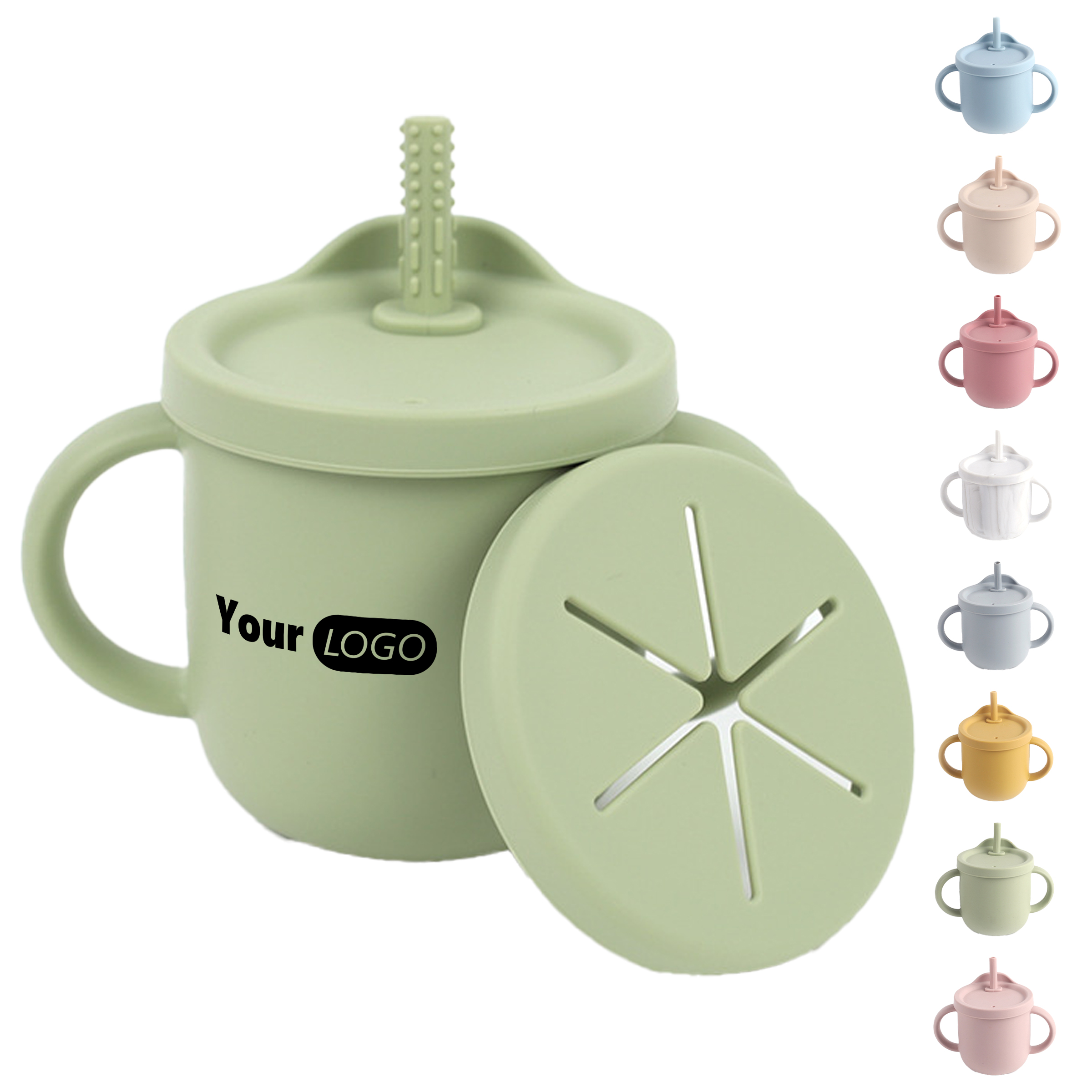 Food Grade Silicone Tape Straw For Children's Food Cup 1