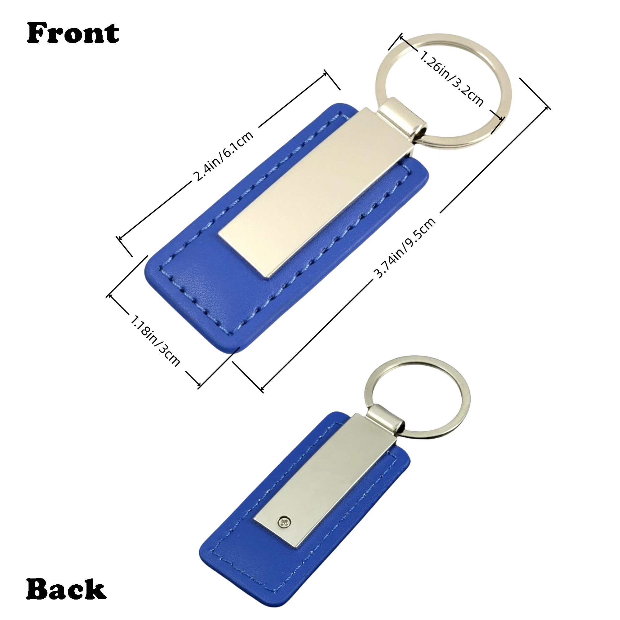 Metal leather keychain MOQ50 2