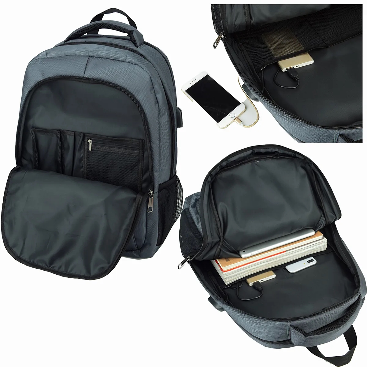 Business Anti Theft Slim Travel Backpacks With Charging Port 6