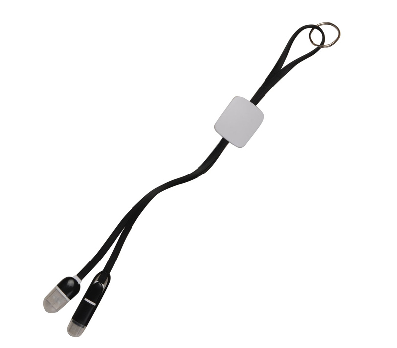 3-in-1 Charging Cable with Keyring 2