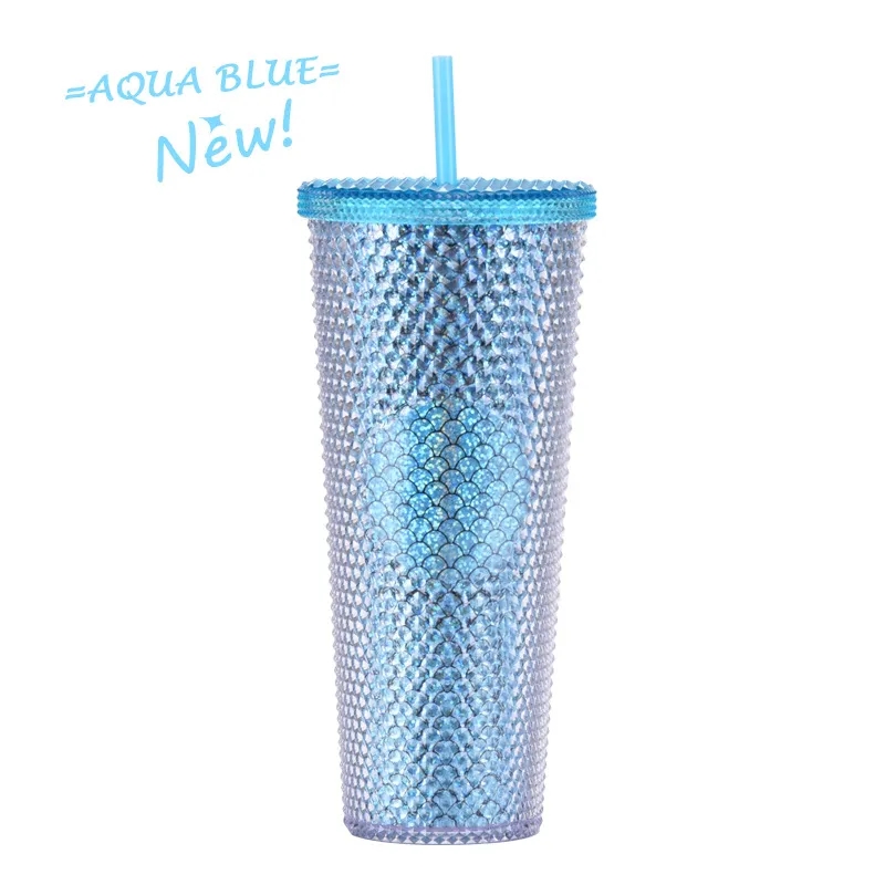 Textured Studded Cup with lid And Straw 24Oz 6