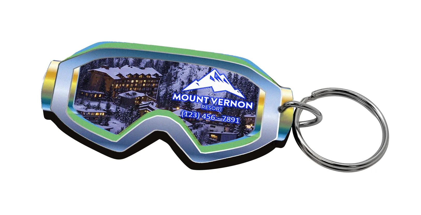 1/8" Ultra Vivid Recycled Wood Keychains 3