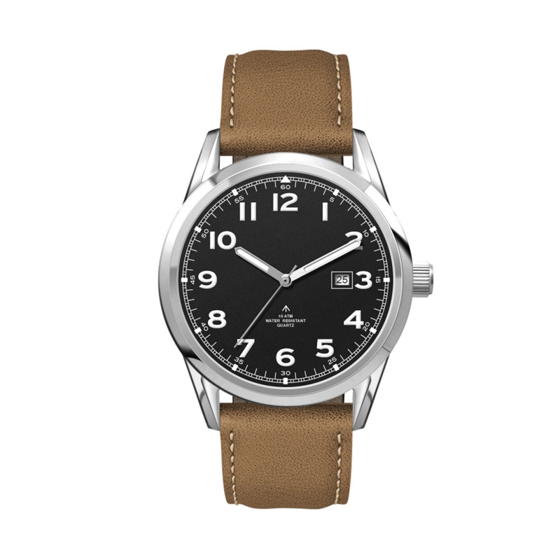42MM, SS, SILVER CASE, 3-HAND MVT, DTE 2