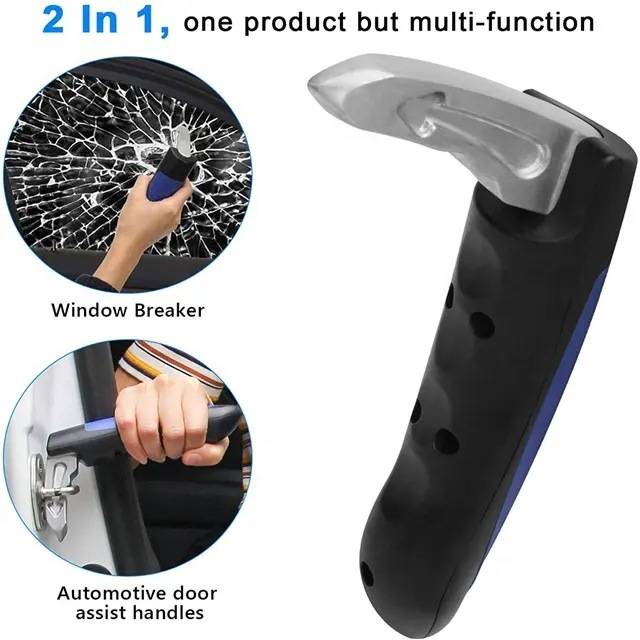 3 in 1 Aluminum Car Escape Tool w/ Safety Hammer 9