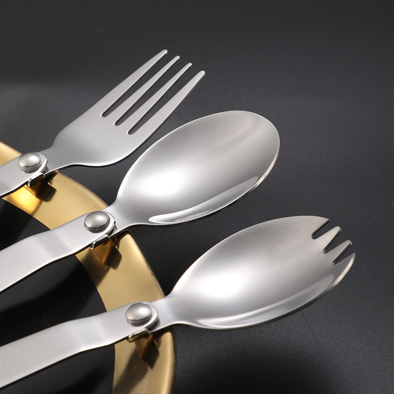 Foldable Fork / Spoon Set with Plastic Storage Case 3