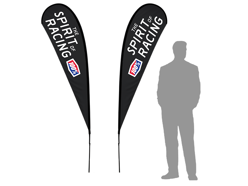 7ft Double Sided TearDrop Flag w/ Pole