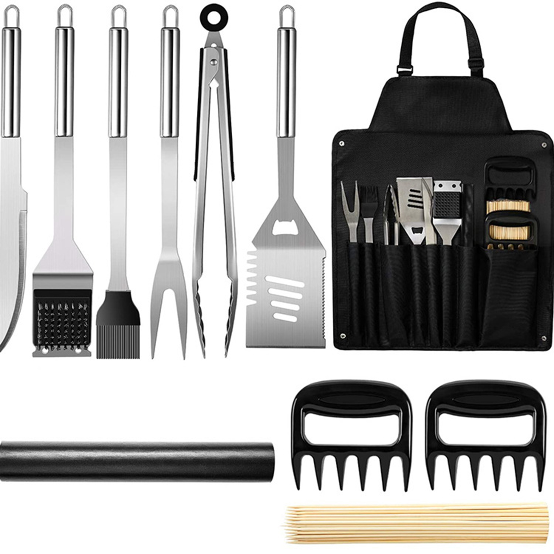 Stainless Steel Bbq Tools Set With Carrying Bag 2