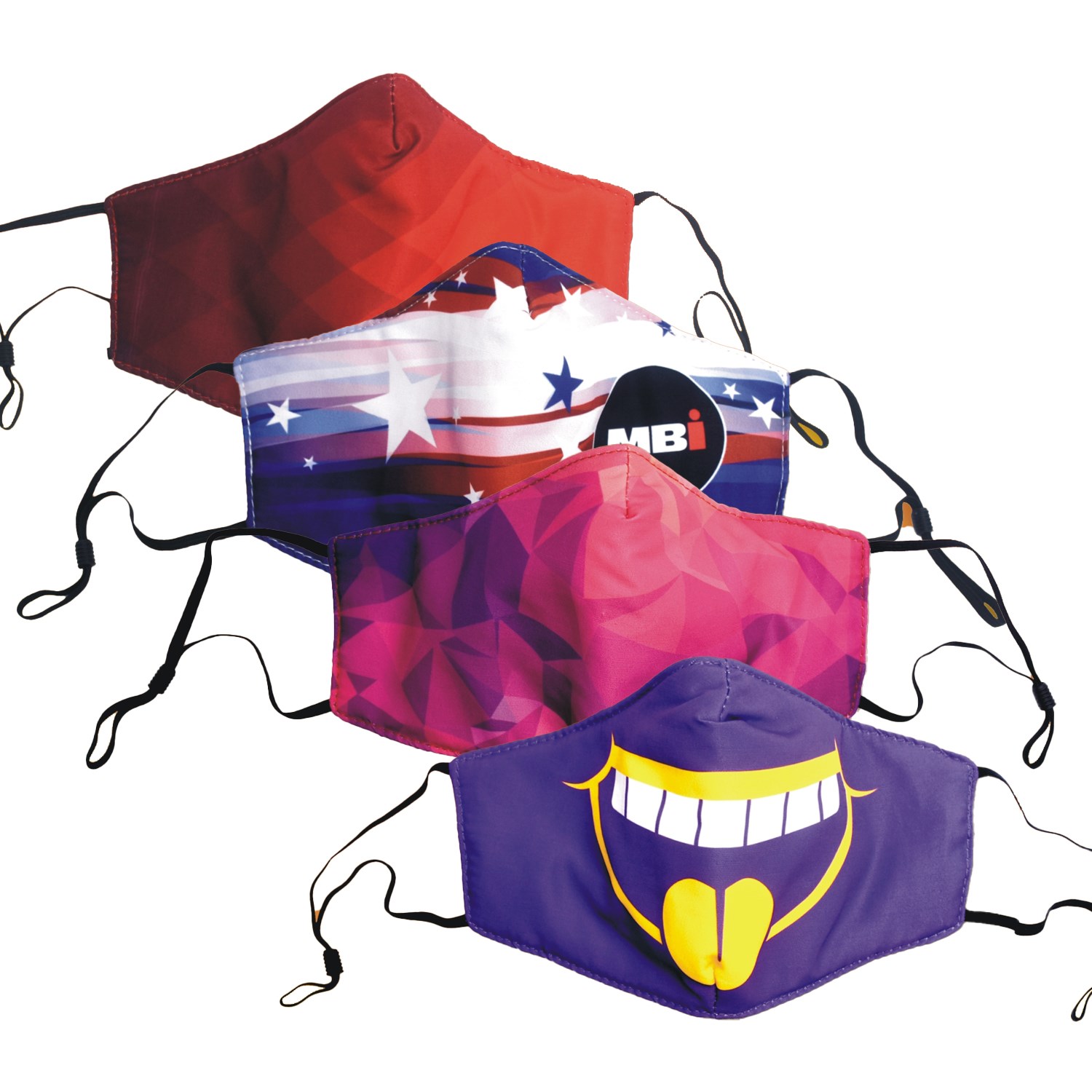 Adjustable Face Mask, full color cloth safety masks 4 Layer 6