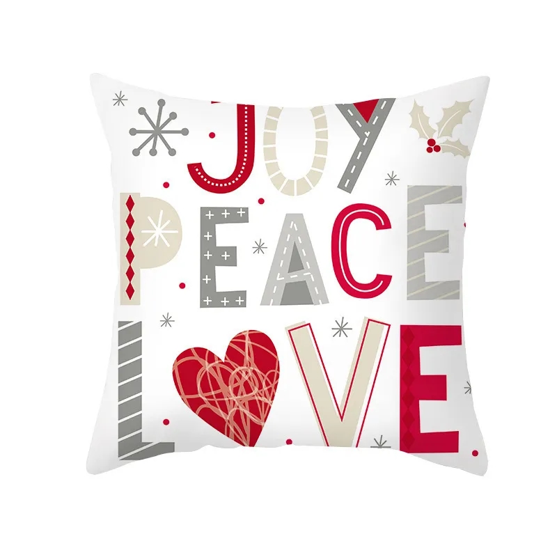 18"x18"Christmas Peach Velvet Pillowcase 12