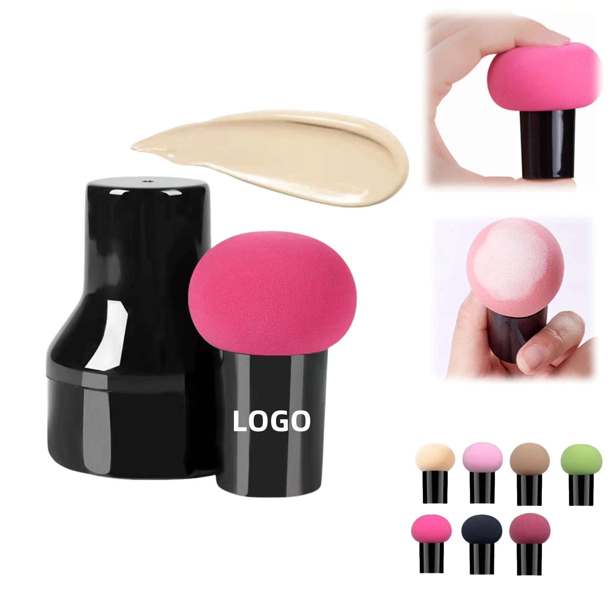 Powder Puff Makeup Sponge With Handle