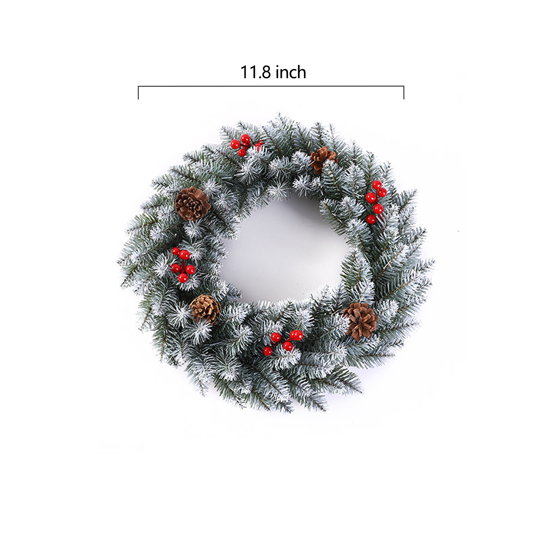Front Door Christmas Wreath Decorations with Pine Cones 7