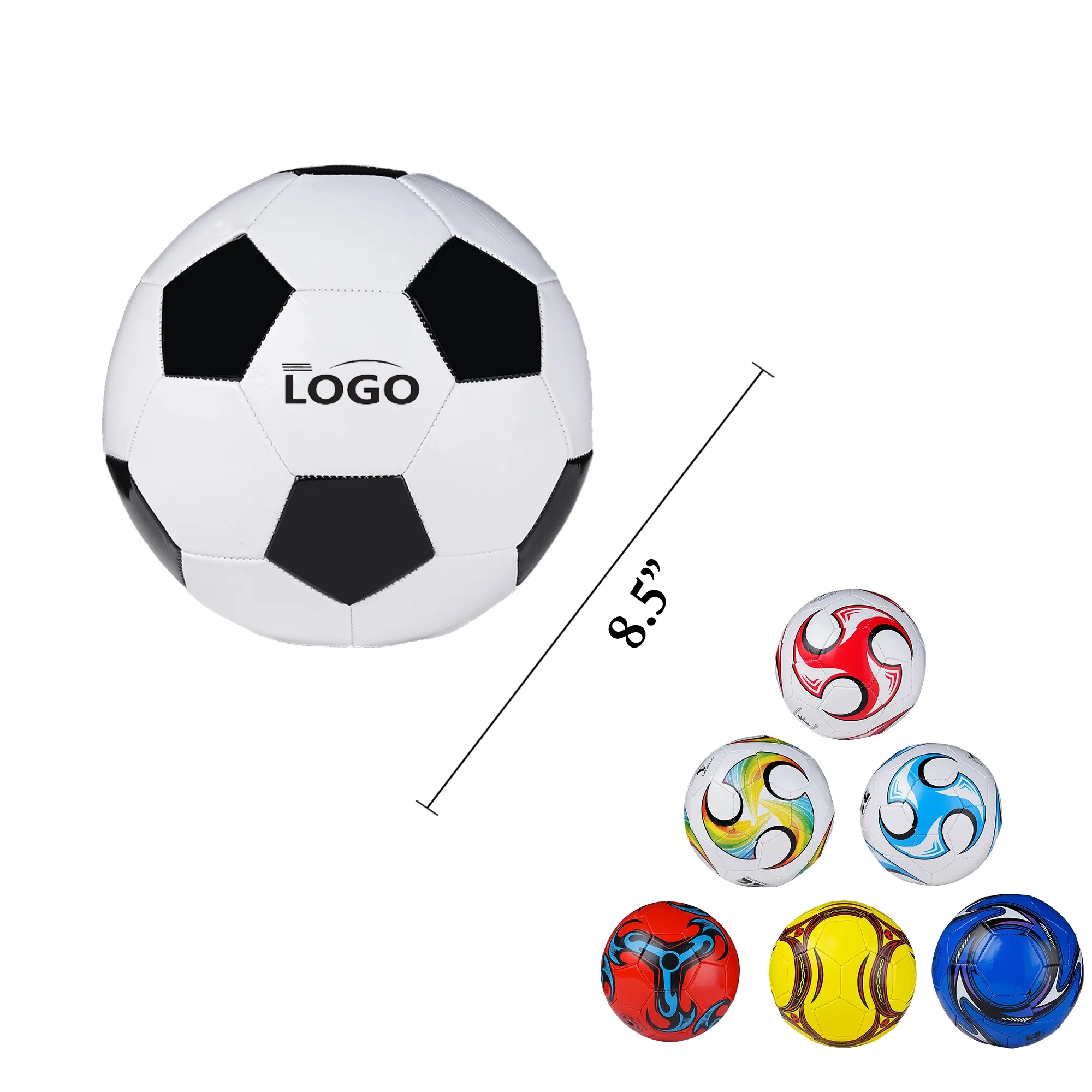 MOQ50 Multiple Sizes PVC Soccer Ball for Match Trainingl 1