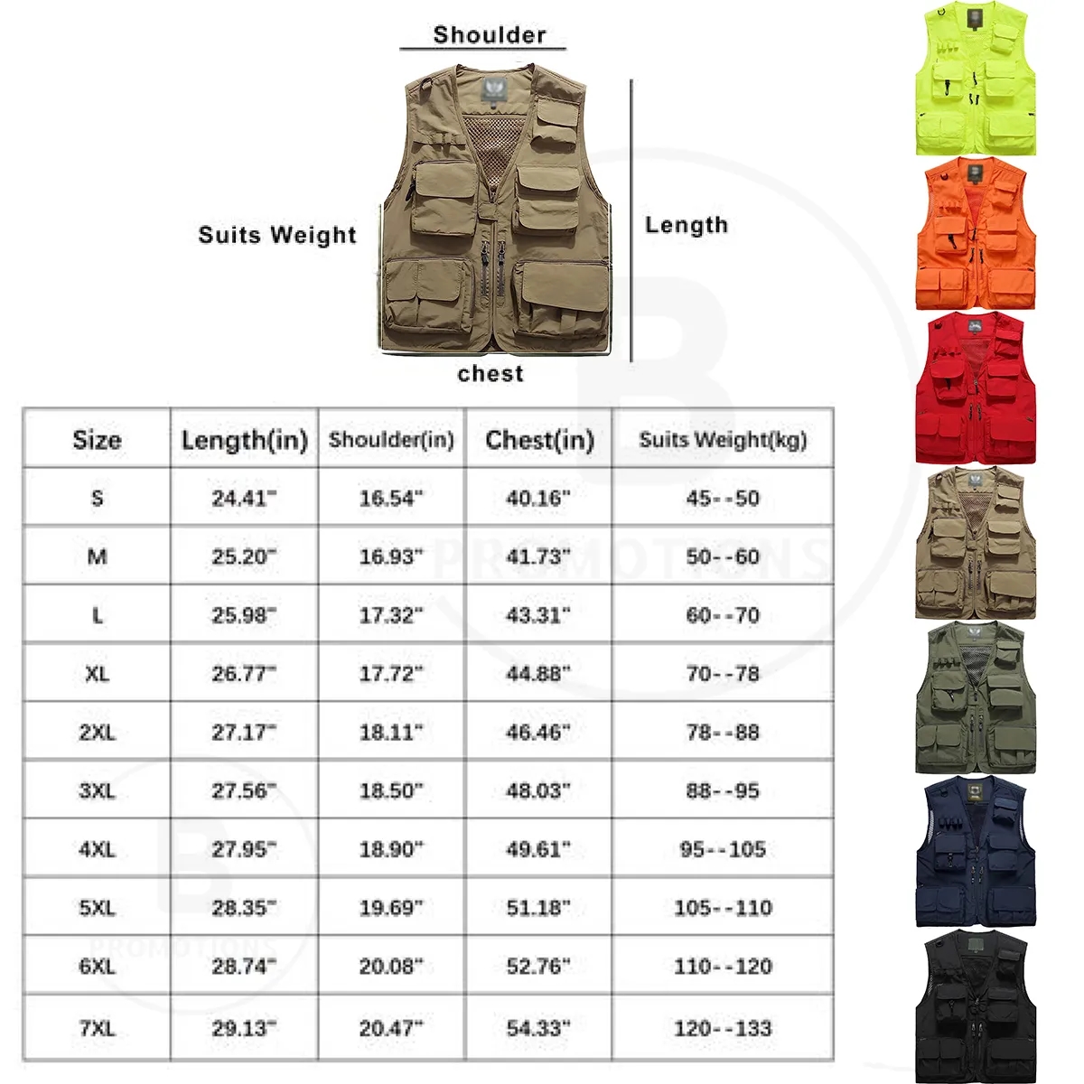 Casual Outdoor Safari Fishing Vest Jacket with Multi Pockets 3