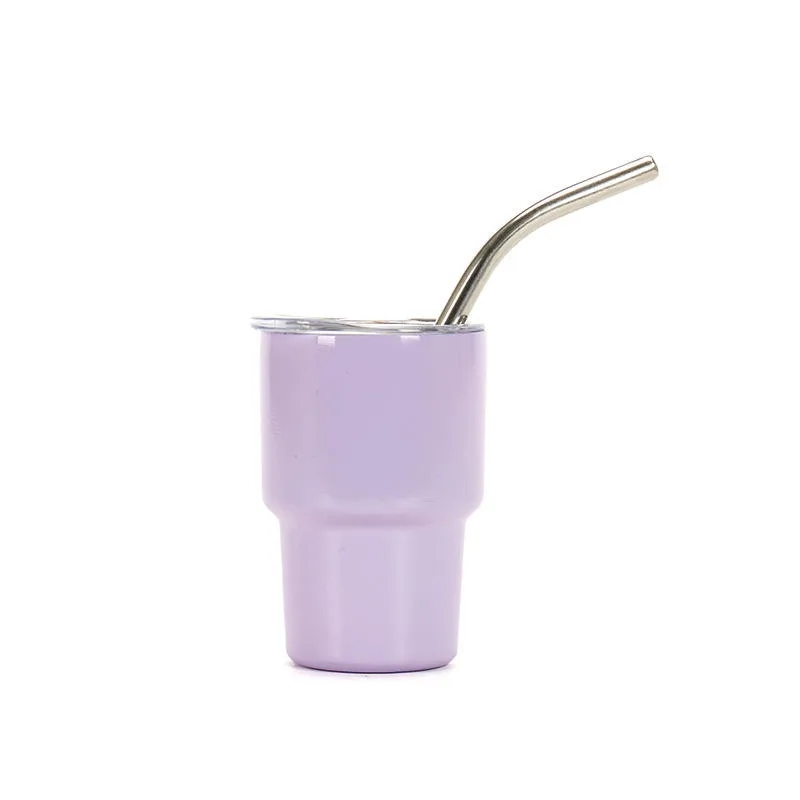 2oz Tumbler Shot Glass for Sublimationwith lids and straws 9