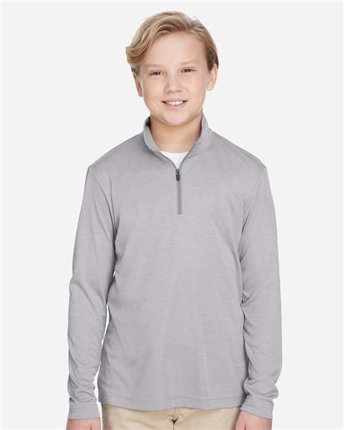 Youth Zone Sonic Heather Performance Quarter-Zip Pullover - TT31HY 42