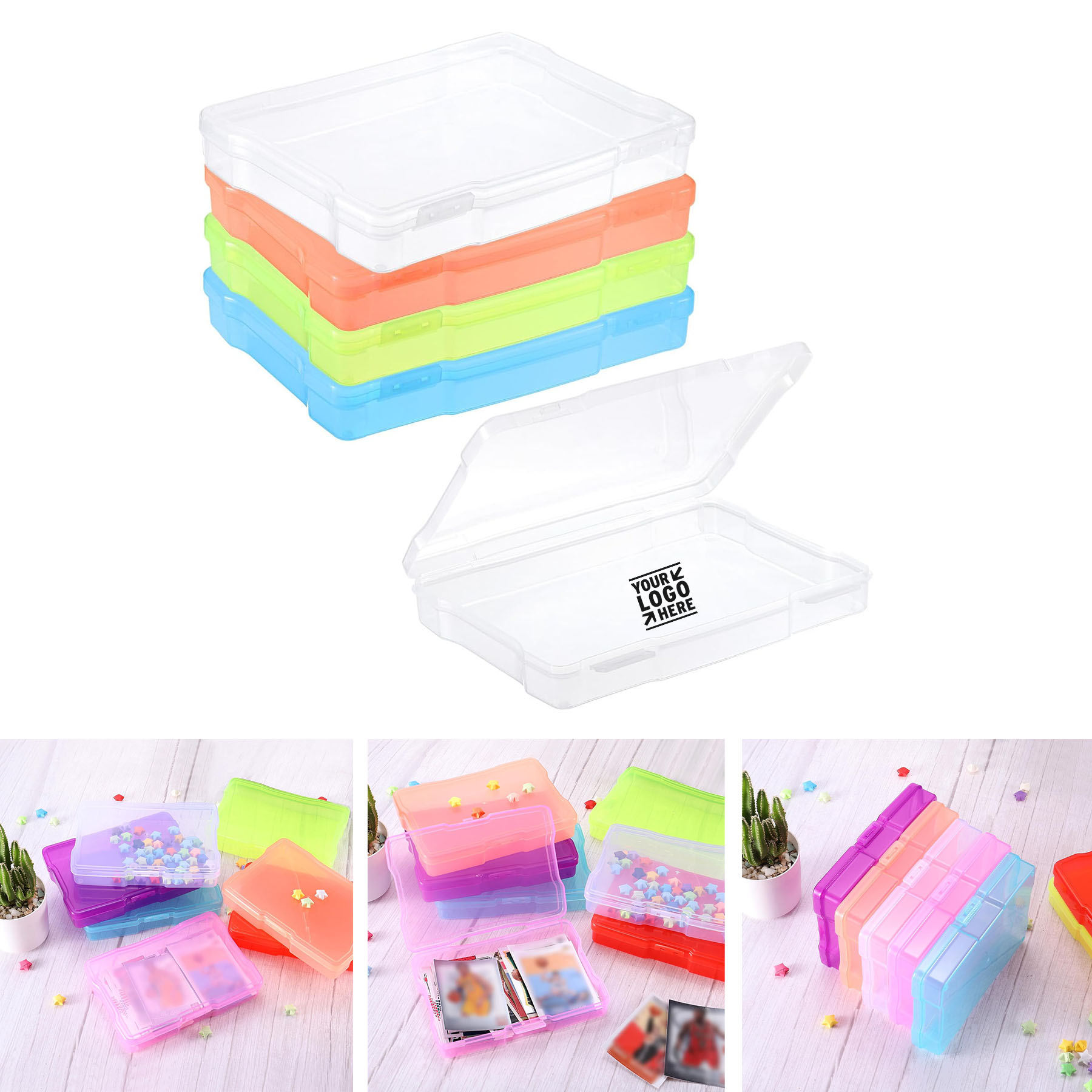 5x7 Photo Sticker Storage Box Organizer Case Picture Container