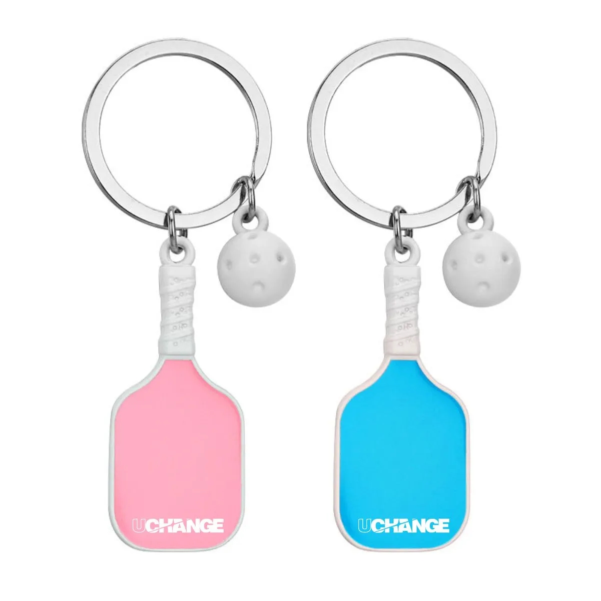 Pickleball Paddle Keychain With Ball Charm 6
