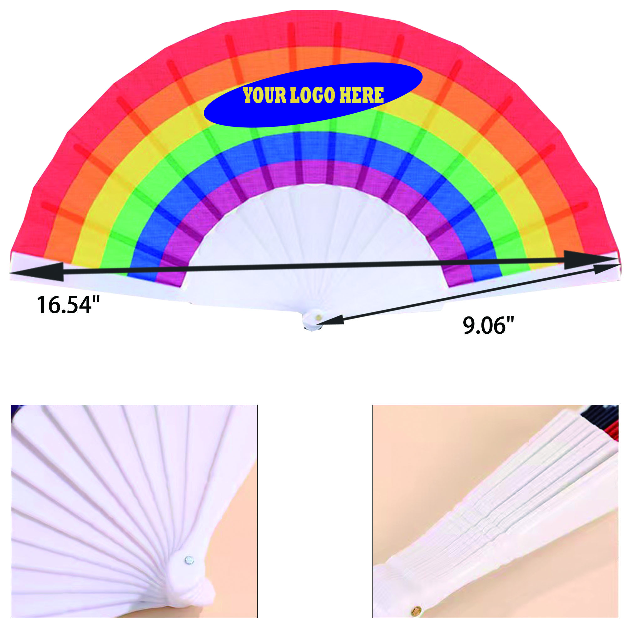 Pride Rainbow Fan Full Color MOQ 100 2