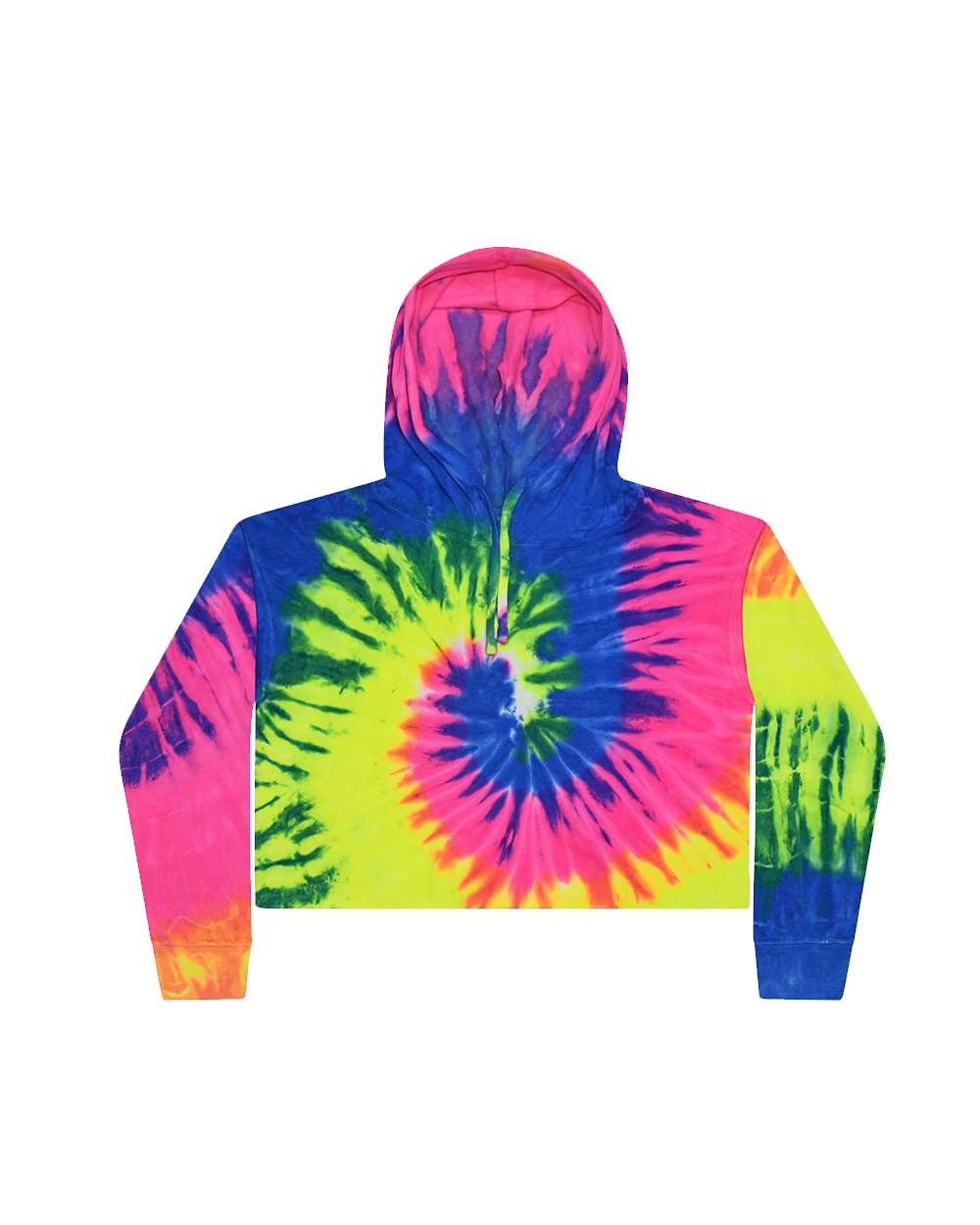 Women's Tie-Dyed Crop Hooded Sweatshirt - 8333 13