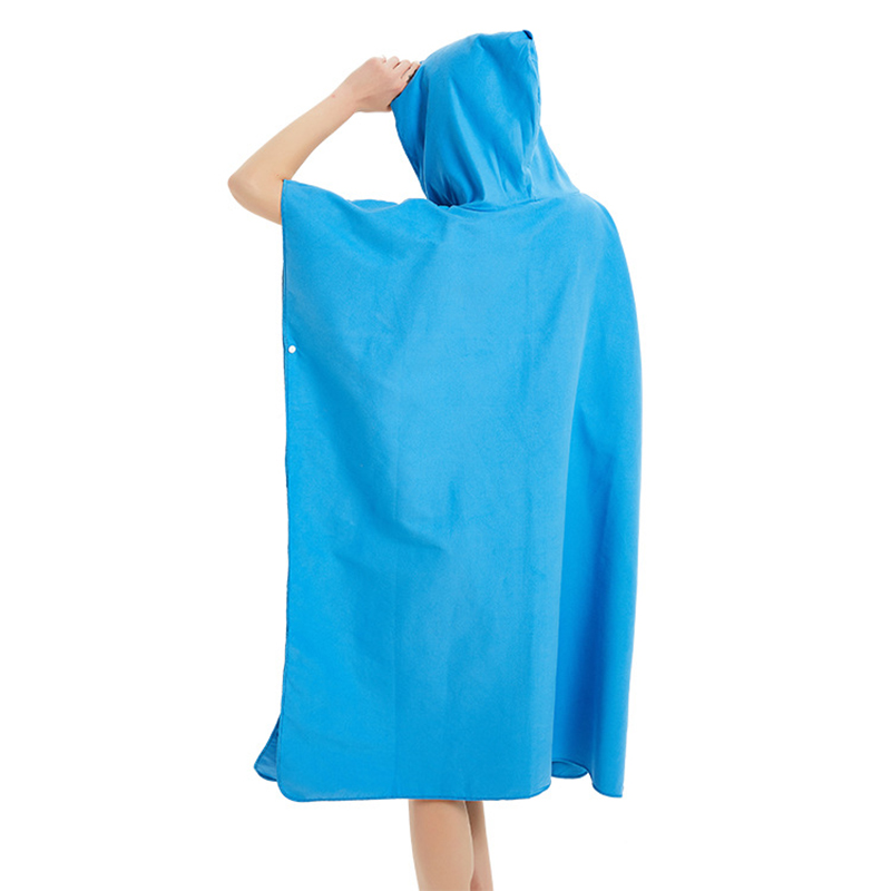 Microfiber Beach Changing Towel Robe w/Hood 16