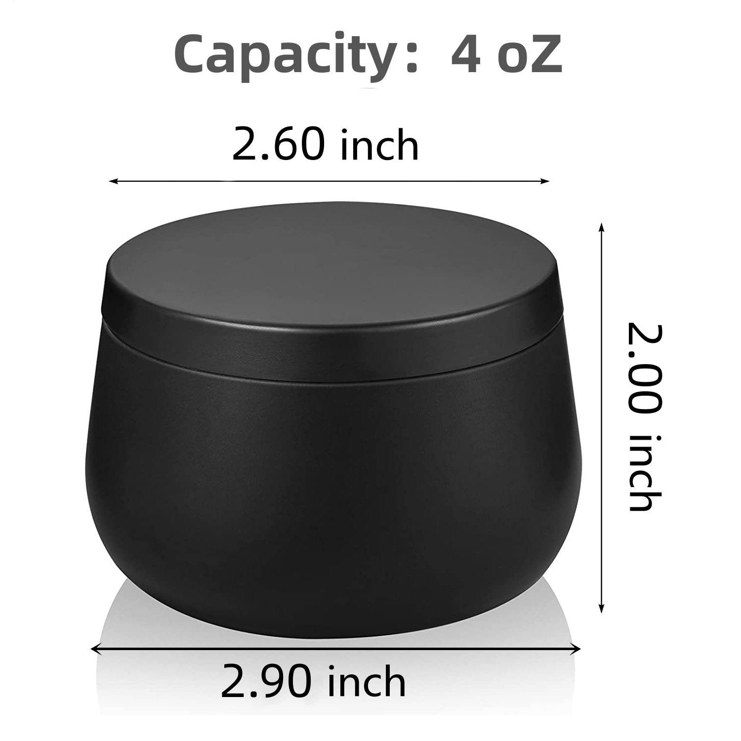 4oz Metal Candle Tins w/ Lids 7