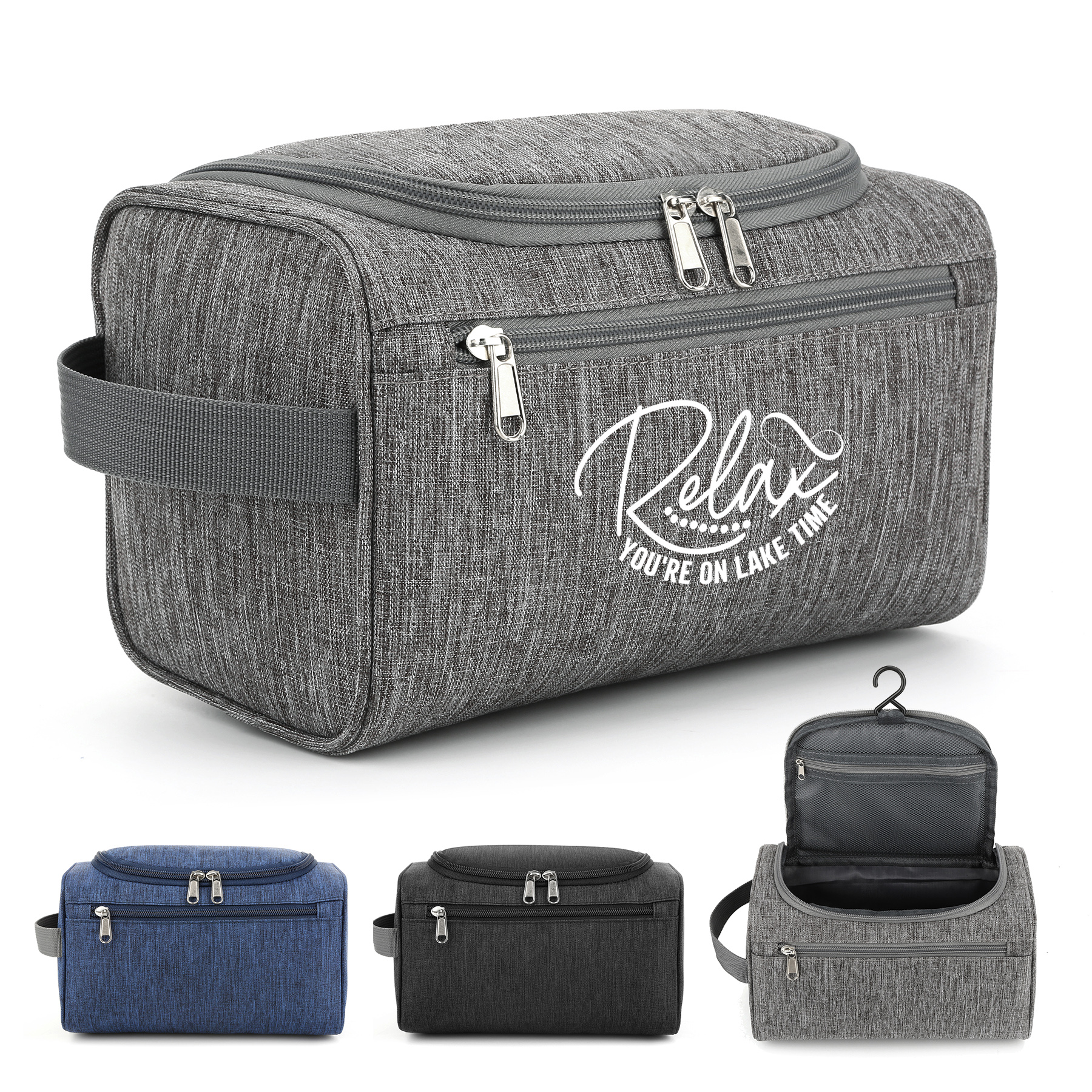 Hanging Toiletry Bag with Front Zip Pocket 5