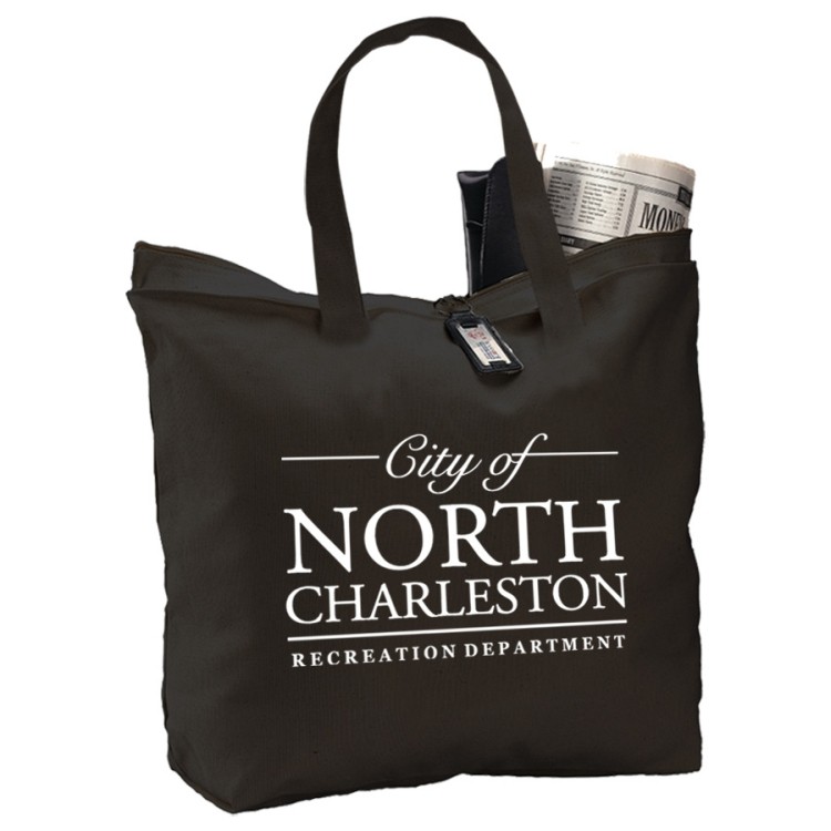 Canvas Zipper Tote Bag